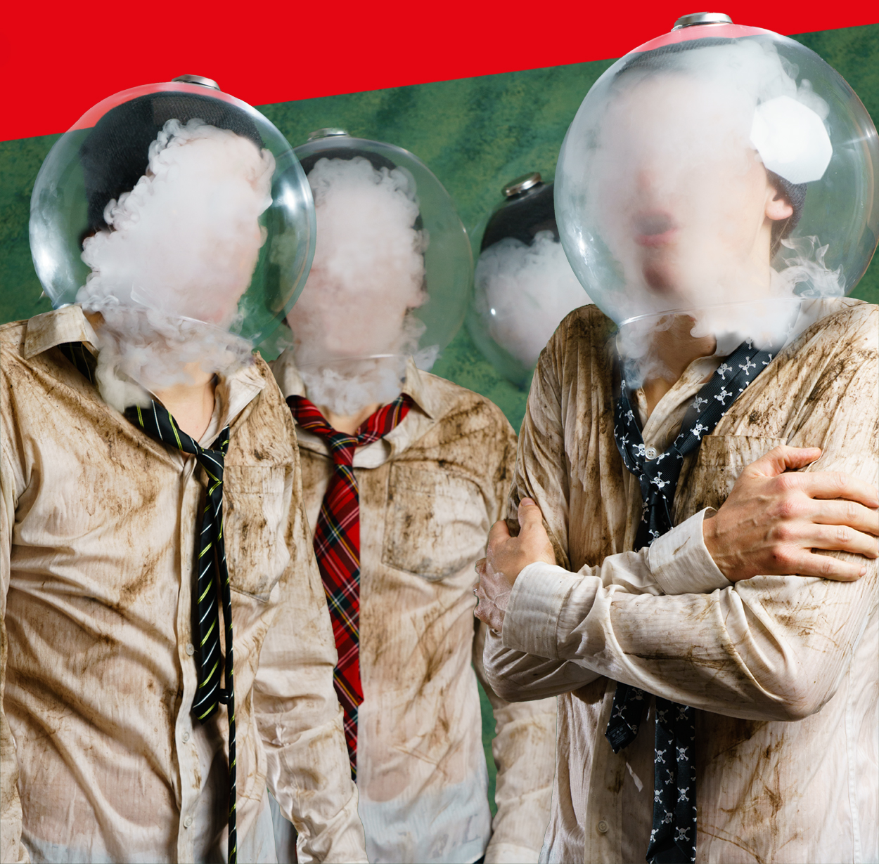 Vier Männer im Nebel